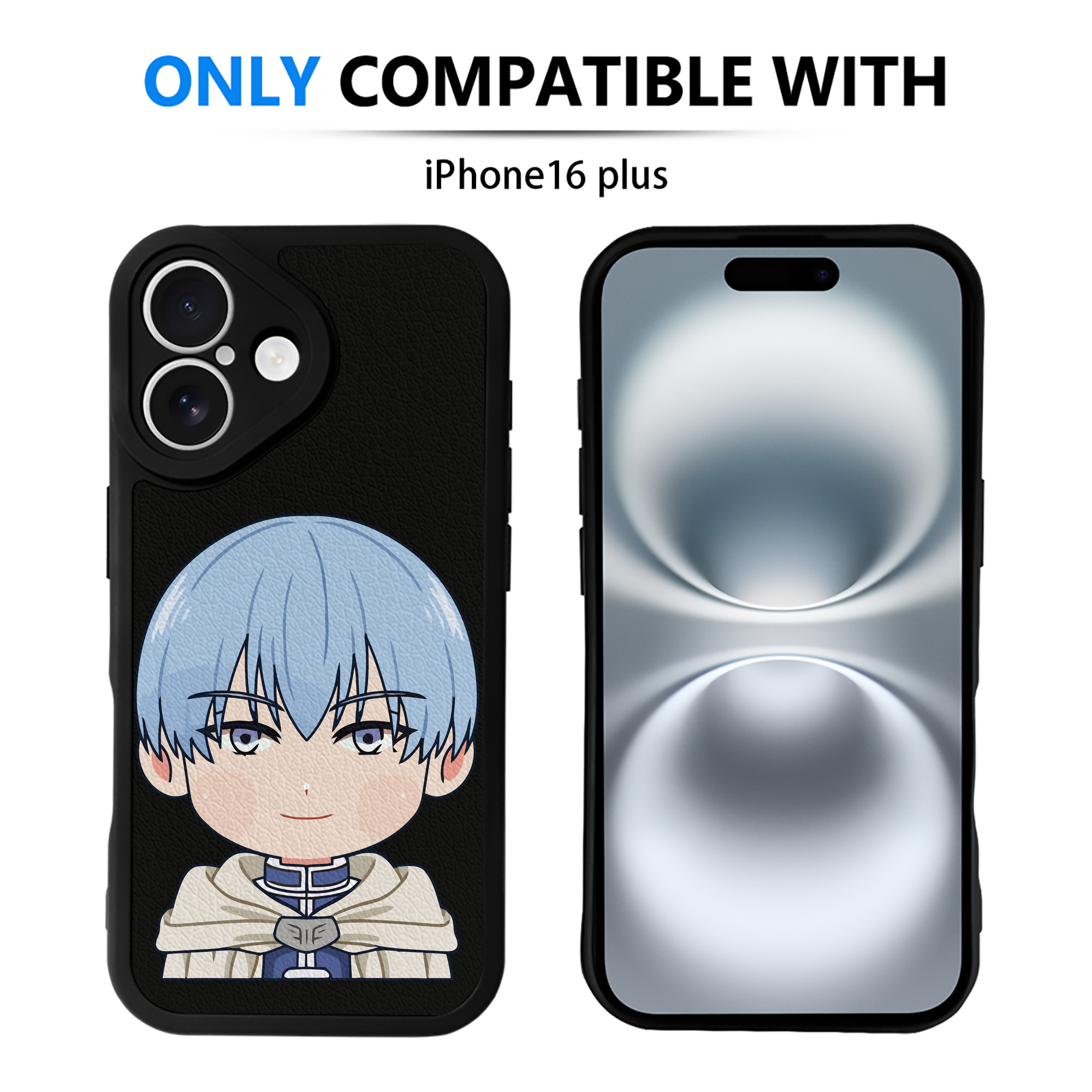 （画像用） 葬送のフリーレン Frieren 【iPhone 16シリーズ対応】シリコンスマホケース（レザー調） 材質：シリコン
